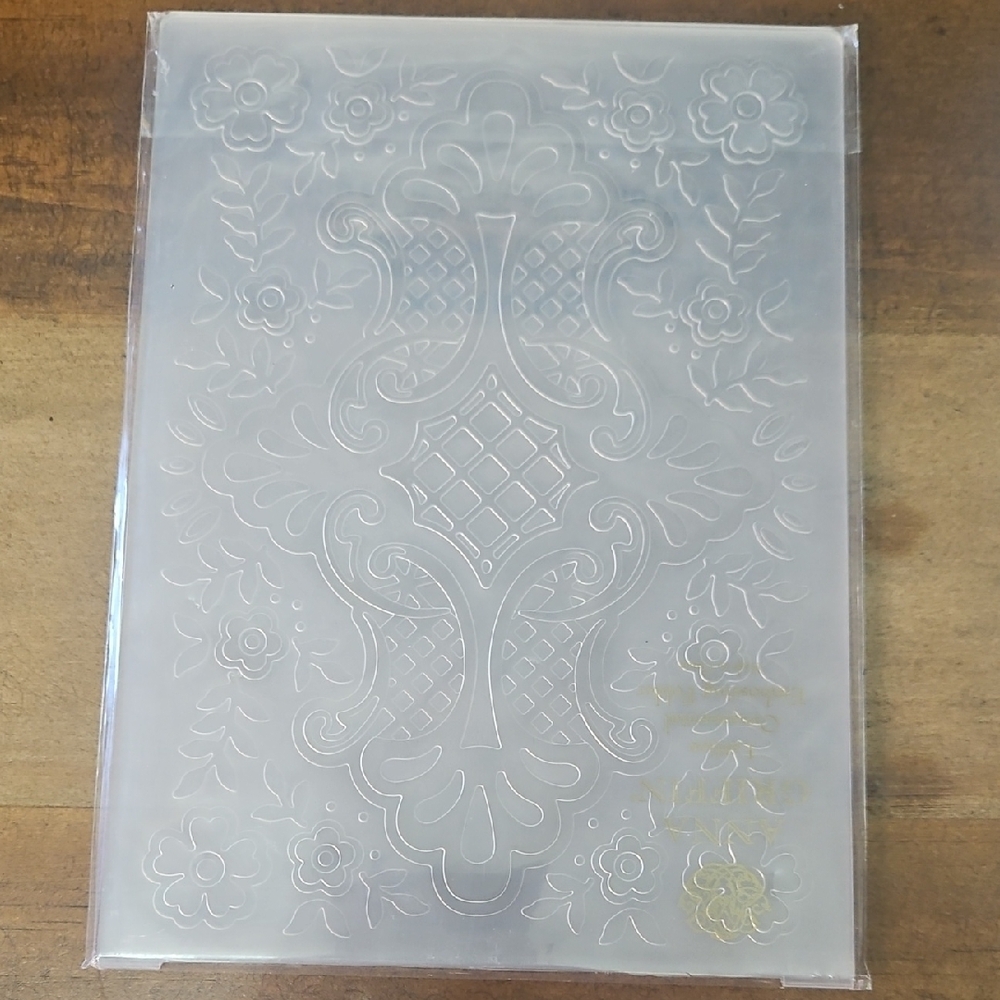 Clear Embossed Floral Design Folder